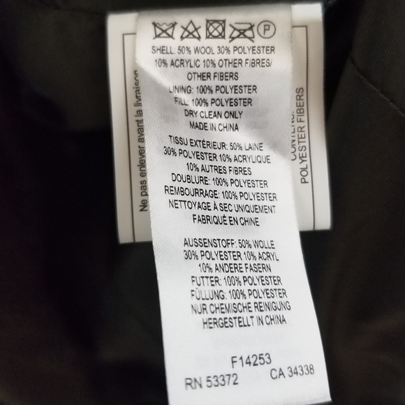 French Connection Brown 3/4 Length Coat, Medium - Picture 8 of 9